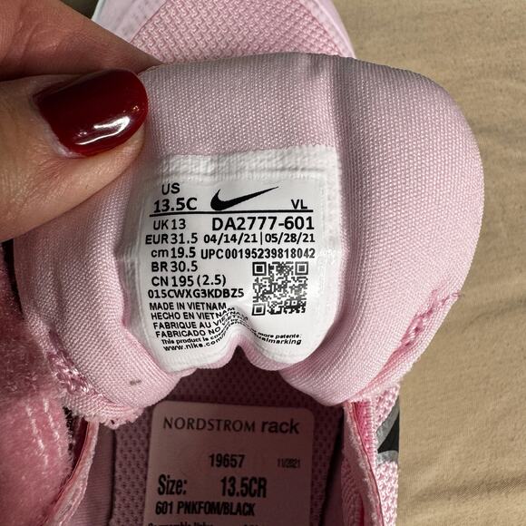Nike Star Runner Kids' sz 13.5 CR Pink Foam/Black (DA2777-601) New with Tags - Picture 7 of 9